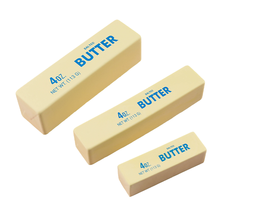 Juguete pequeño con forma de barra de mantequilla