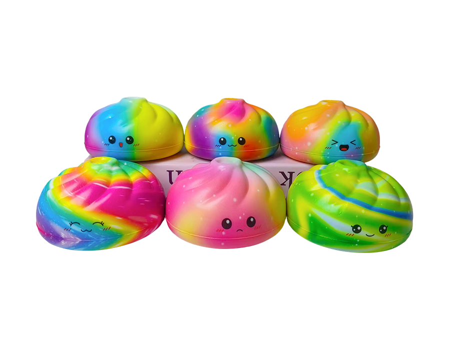 Bollos al vapor de coloridos ojos pequeños Bollos al vapor de coloridos ojos pequeños