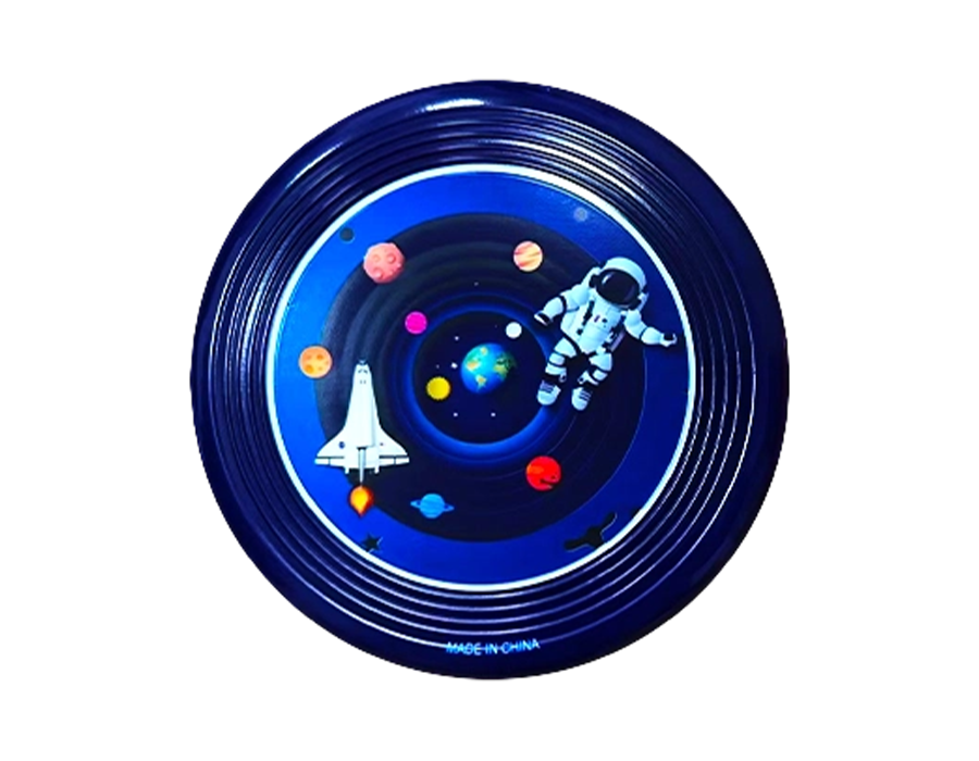 Disco volador con temática de astronautas