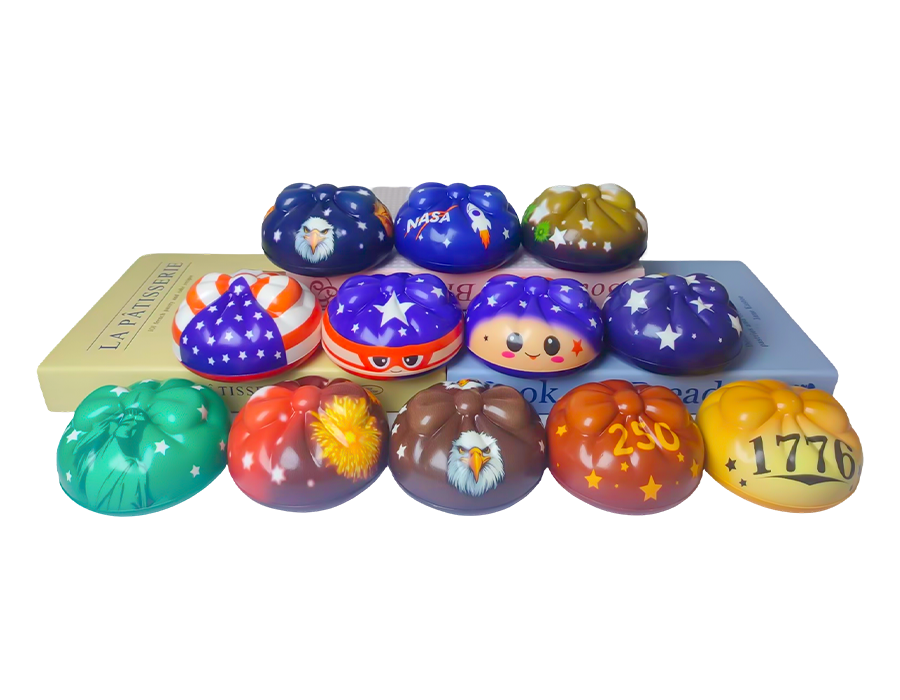 8.5 Juguete antiestrés con bollo al vapor al estilo americano 8.5 Juguete antiestrés con bollo al vapor al estilo americano