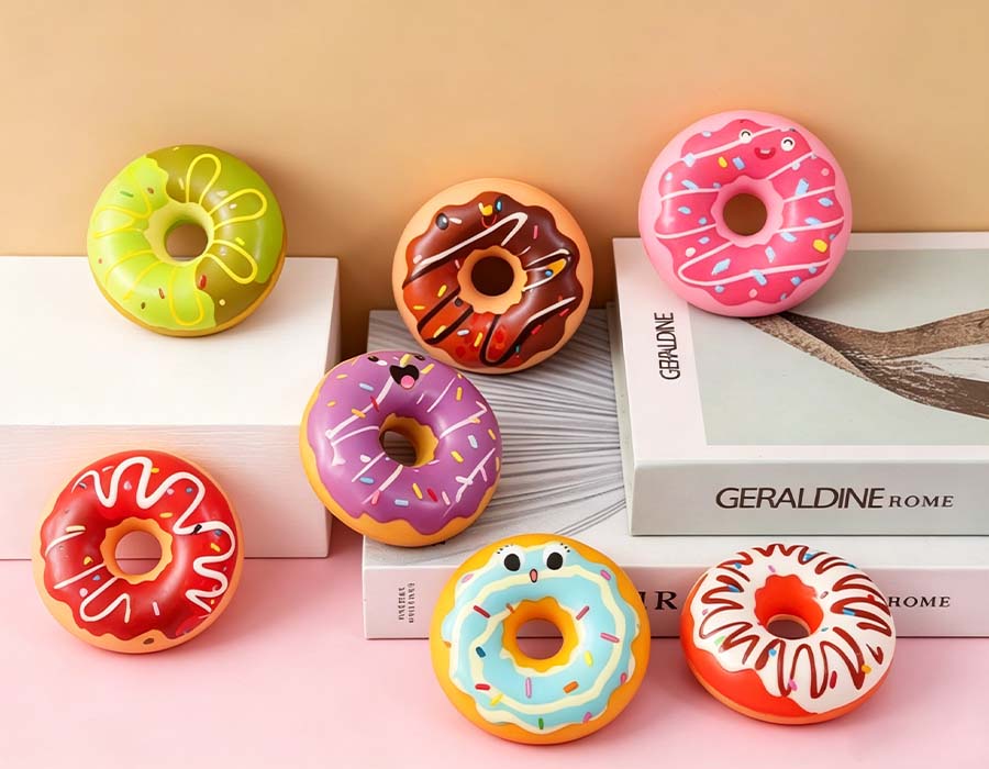 Juguete de donas de crema de crecimiento lento