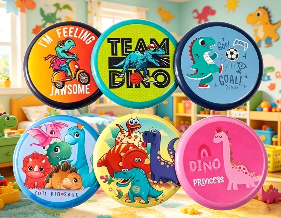 Patrón de la serie de dinosaurios Flying Disc
