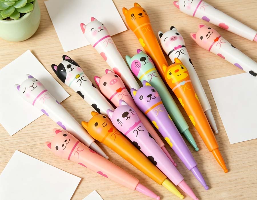 Bolígrafo antiestrés con forma de gatito
